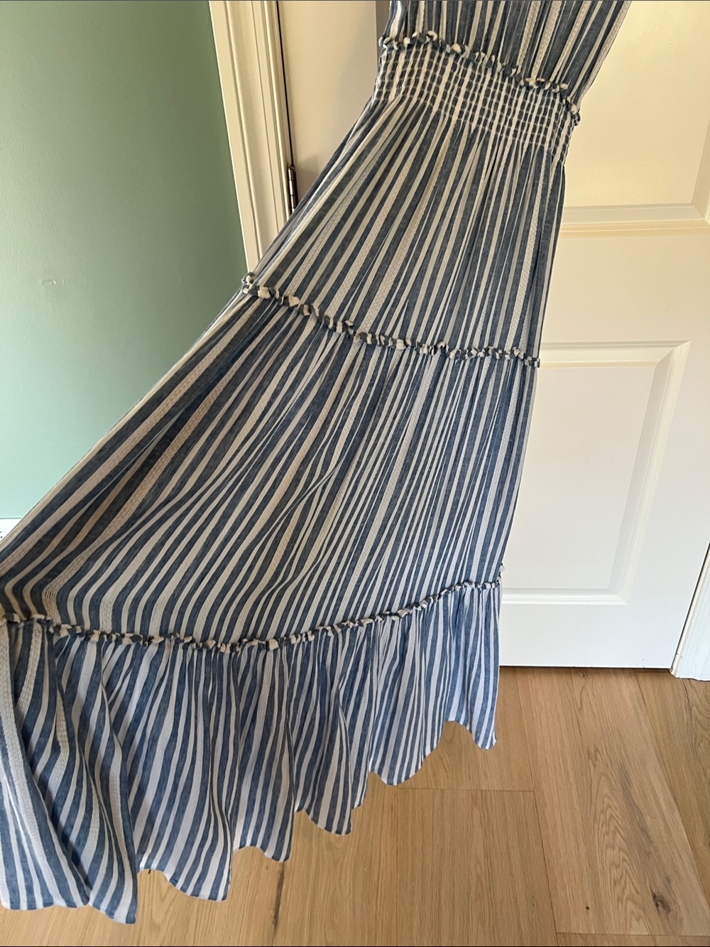 Rails Blue and White Striped Sleeveless Maxi Dress - Picture 6 of 8